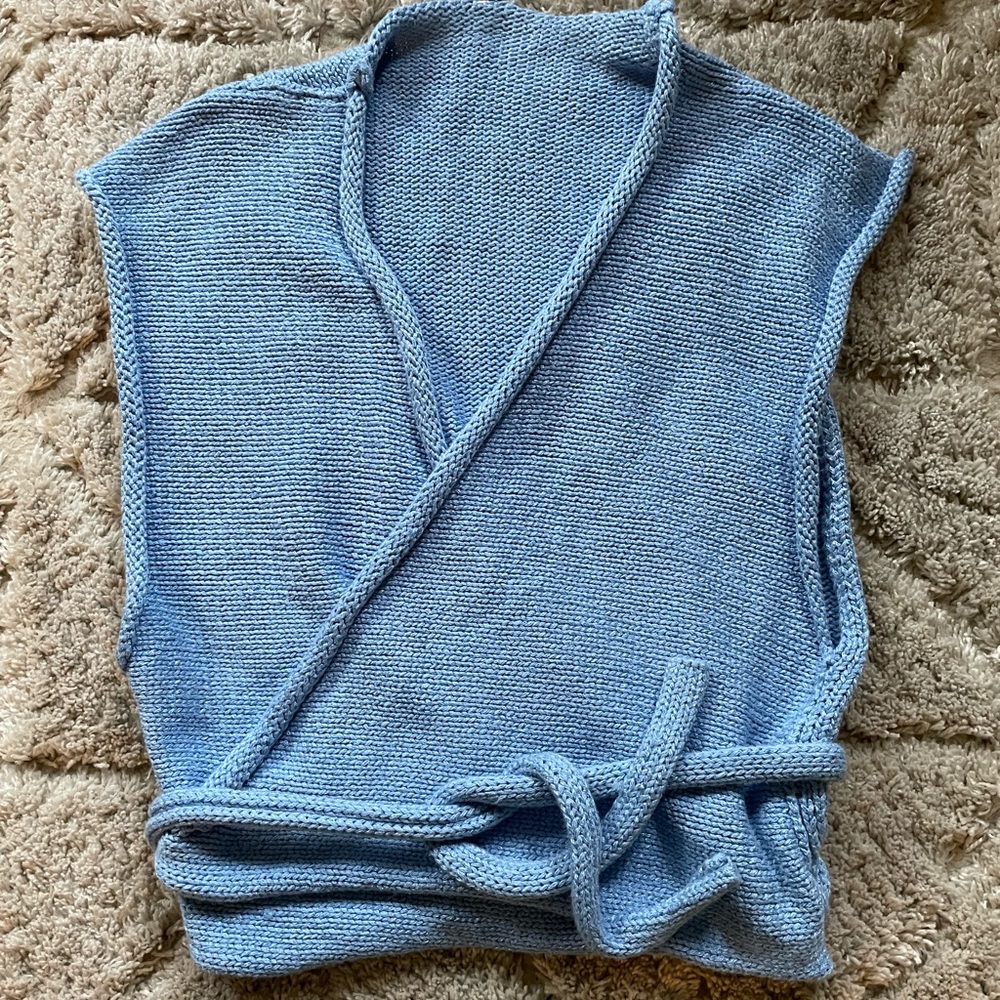 Free People Sleeveless Wrap Sweater